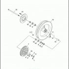 FLHTP-WND DA95 ELECTRA GLIDE STANDARD POLICE (FRG/WND) (1995) REAR WHEEL - FLHTP
