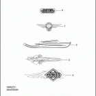 FXSTC 1BKL SOFTAIL CUSTOM (1995) FUEL TANK TRIM - 1995