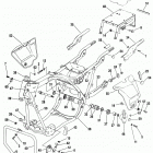 FXRP EFLS Police Low Rider (1995) FRAME, REAR FORK & JIFFY STAND - FLHTP