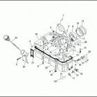 FLHTP 1DAL ELECTRA GLIDE STANDARD POLICE (WINDSHIELD) (1995) TRANSMISSION HOUSING & OIL TANK - FLHTP