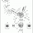 FXRP 1EDL SUPER GLIDE POLICE (WINDSHIELD) (1993) CYLINDERS, HEADS & VALVES V2 ™ - REAR SHOWN