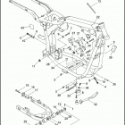 FXDL 1GDL DYNA LOW RIDER (1993) FRAME, REAR FORK & JIFFY STAND