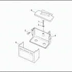 FXDC 1GCL SUPER GLIDE CUSTOM (1992) BATTERY TRAY