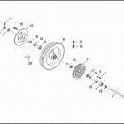 FXRP 1EDL SUPER GLIDE POLICE (WINDSHIELD) (1994) REAR WHEEL - FXRP