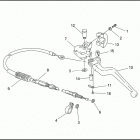 XL883HUG 4CEM SPORTSTER 883 HUGGER (1993) Привод управления сцеплением
