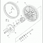 XL883HUG 4CEM SPORTSTER 883 HUGGER (1993) FRONT WHEEL - LACED