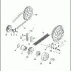 FLHTP-FRG DF93 ELECTRA GLIDE STANDARD POLICE (FRG/WND) (1993) BELTS, CHAINS & SPROCKETS