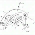 XL883HUG 4CEM SPORTSTER 883 HUGGER (1994) REAR FENDER - 1994