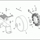 FLHTP 1DAL ELECTRA GLIDE STANDARD POLICE (WINDSHIELD) (1993) ALTERNATOR & REGULATOR