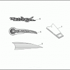 FLHTC 1DJL ELECTRA GLIDE CLASSIC (1993) FUEL TANK TRIM