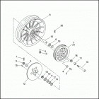 XL883HUG 4CEM SPORTSTER 883 HUGGER (1993) REAR WHEEL - CAST