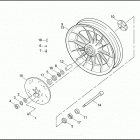 XL883HUG 4CEM SPORTSTER 883 HUGGER (1993) FRONT WHEEL - CAST