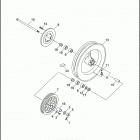 FLHTP-FRG DF93 ELECTRA GLIDE STANDARD POLICE (FRG/WND) (1993) REAR WHEEL - FLHTP