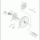FLHTP-WND DA92 ELECTRA GLIDE STANDARD POLICE (FRG/WND) (1992) FRONT WHEEL - FLHTP