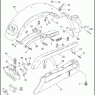 XL883HUG 4CEM SPORTSTER 883 HUGGER (1993) REAR FENDER & BELT GUARDS