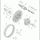 XL1200 1CAP SPORTSTER 1200 (1992) REAR WHEEL - LACED