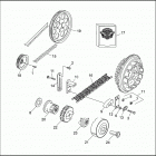 FLHTP-WND DA92 ELECTRA GLIDE STANDARD POLICE (FRG/WND) (1992) BELTS, CHAINS & SPROCKETS