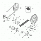 FXR EA92 SUPER GLIDE (1992) BELTS, CHAINS & SPROCKETS