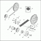 FLHTP 1DAL ELECTRA GLIDE STANDARD POLICE (WINDSHIELD) (1992) BELTS, CHAINS & SPROCKETS