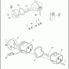 FXDC 1GCL SUPER GLIDE CUSTOM (1992) TAIL LAMP & REAR TURN SIGNALS