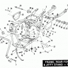 FXRS-SP EGLN FXR Sport (1992) FRAME, REAR FORK AND JIFFY STAND