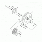 FLHTP-WND DA92 ELECTRA GLIDE STANDARD POLICE (FRG/WND) (1992) REAR WHEEL - FLHTP