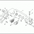 FXDC 1GCL SUPER GLIDE CUSTOM (1992) Задний суппорт