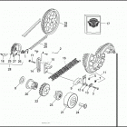 FXSTC 1BKL SOFTAIL CUSTOM (1991) BELTS, CHAINS & SPROCKETS