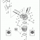FXDC 1GCL SUPER GLIDE CUSTOM (1992) CYLINDERS, HEADS & VALVES V2 ™ - REAR SHOWN