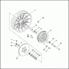 XL1200 1CAP SPORTSTER 1200 (1992) REAR WHEEL - CAST