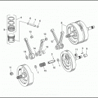 FXR EA92 SUPER GLIDE (1992) PISTONS, CONNECTING RODS & FLYWHEELS