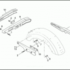 FXR EA92 SUPER GLIDE (1992) REAR FENDER SUPPORTS