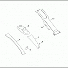 FXR EA92 SUPER GLIDE (1992) FUEL TANK TRIM