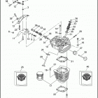 FLHTP 1DAL ELECTRA GLIDE STANDARD POLICE (WINDSHIELD) (1992) CYLINDERS, VALVES & HEADS V2 ™ - REAR SHOWN