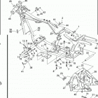 FXSTC 1BKL SOFTAIL CUSTOM (1991) FRAME, REAR FORK & JIFFY STAND