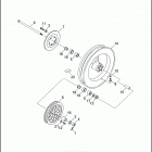 FLHTP 1DAL ELECTRA GLIDE STANDARD POLICE (WINDSHIELD) (1992) REAR WHEEL - FLHTP