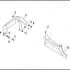 FLHTP 1DAL ELECTRA GLIDE STANDARD POLICE (WINDSHIELD) (1992) REAR BELT GUARD & DEBRIS DEFLECTOR