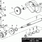 FXSTC BKLH Softail Custom (1987) STARTER SHAFT AND HOUSING - 1987 & 1988