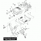 FXRP EFLL Police Low Rider (1990) REAR BRAKE CALIPER - 1984 & 1985 FLHTP