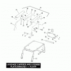 FXRP EFLL Police Low Rider (1990) LUGGAGE CARRIER AND LICENSE PLATE BRACKET - FLHTP