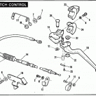 FXSTC BKLL Softail Custom (1990) Привод управления сцеплением