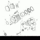 FXRP EFLL Police Low Rider (1990) REAR BRAKE CALIPER - LATE 1984 TO EARLY 1987 - FXRP