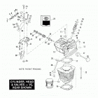 FXRP EFLL Police Low Rider (1990) CYLINDER, HEAD & VALVES - V(2)(TM) REAR SHOWN