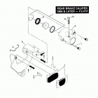 FXRP EFLL Police Low Rider (1990) REAR BRAKE CALIPER - 1986 & LATER - FLHTP