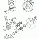 XL1200 CAPL Sportster 1200 (1990) PISTONS, CONNECTING RODS AND FLYWHEELS
