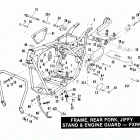 FXRP EFLL Police Low Rider (1990) FRAME, REAR FORK, JIFFY STAND & ENGINE GUARD - FXRP