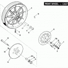 XL1200 CAPL Sportster 1200 (1990) REAR WHEEL - CAST