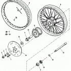 XL1200 CAPL Sportster 1200 (1990) FRONT WHEEL - LACED
