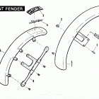 XL1200 CAPL Sportster 1200 (1990) FRONT FENDER AND CHAIN GUARD