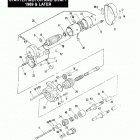 FXRP EFLL Police Low Rider (1990) STARTER MOTOR AND SHAFT - 1989 & LATER